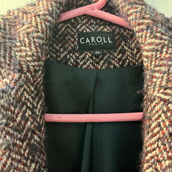 🇫🇷 CAROLL PARIS Tweed Peacoat - Picture 3 of 5